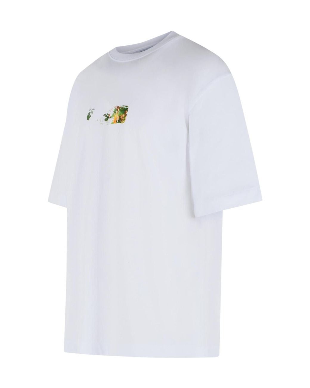 Off-White c/o Virgil Abloh White Logo Printed Crewneck T-Shirt for men