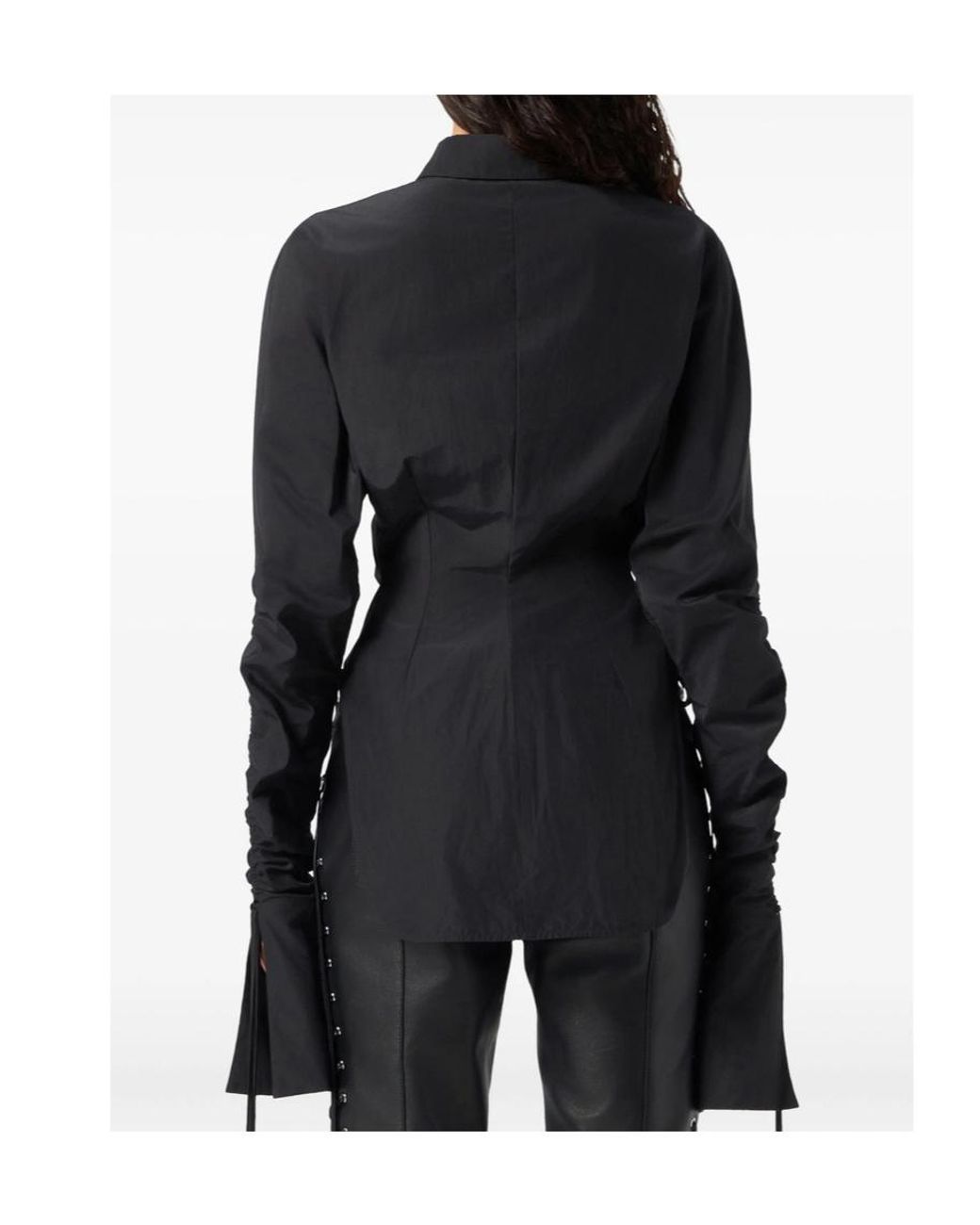 Blumarine Blue Cinched Shirt
