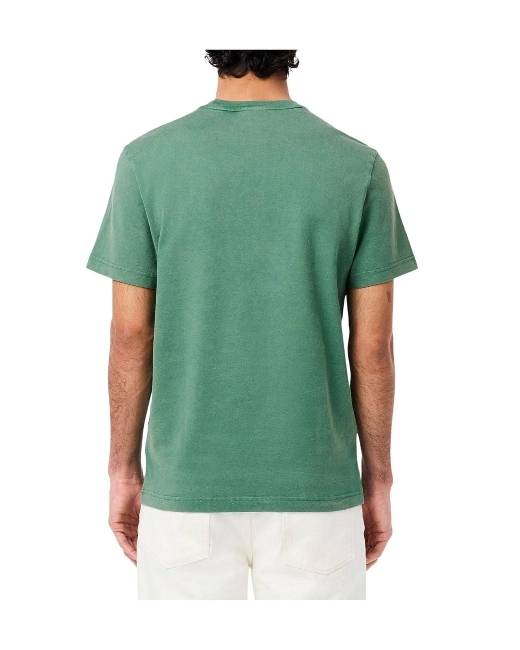 Lacoste Green Washed Crewneck Shortsleeve Tshirt for men