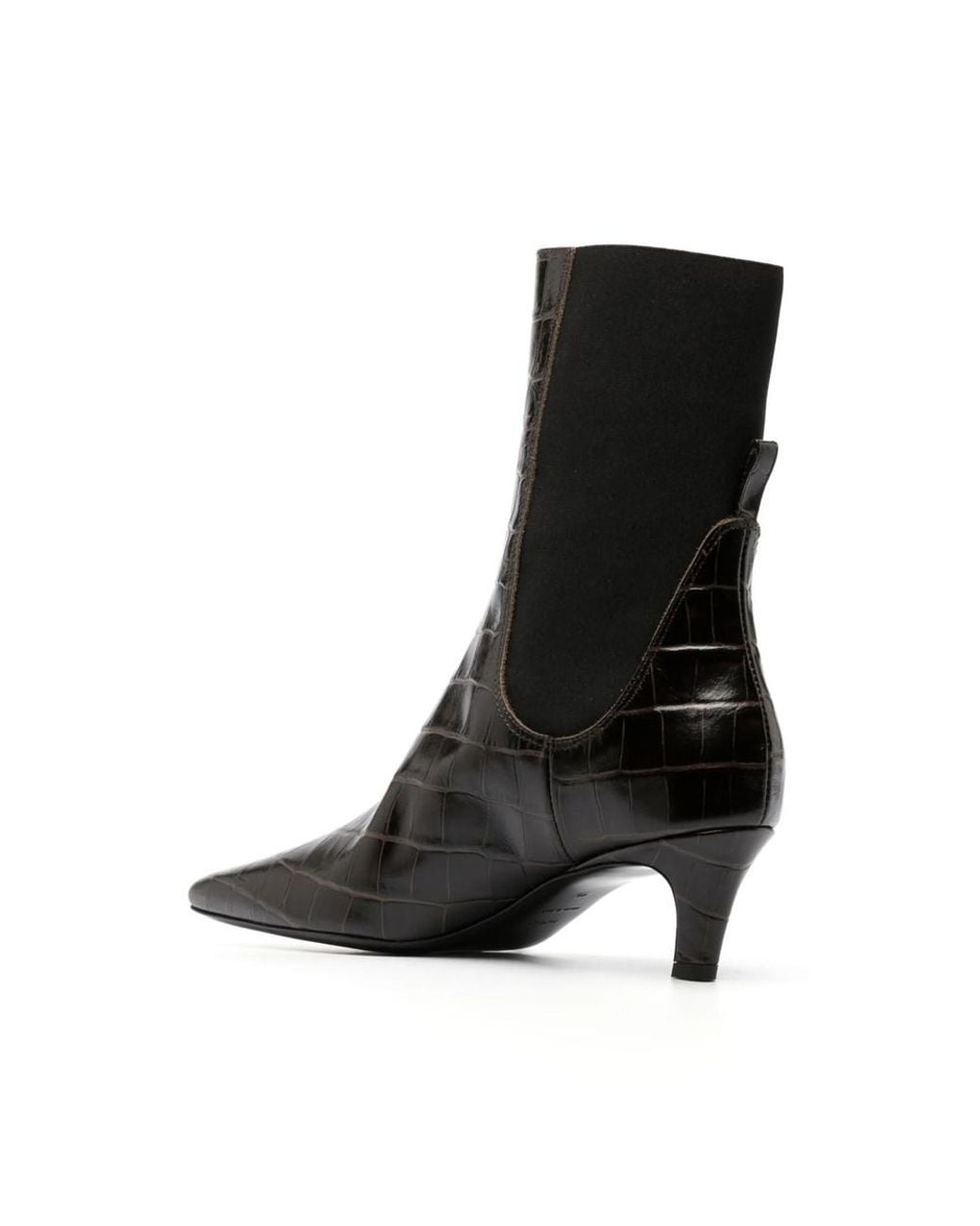 Totême  Black Pull-Up Ankle Boots