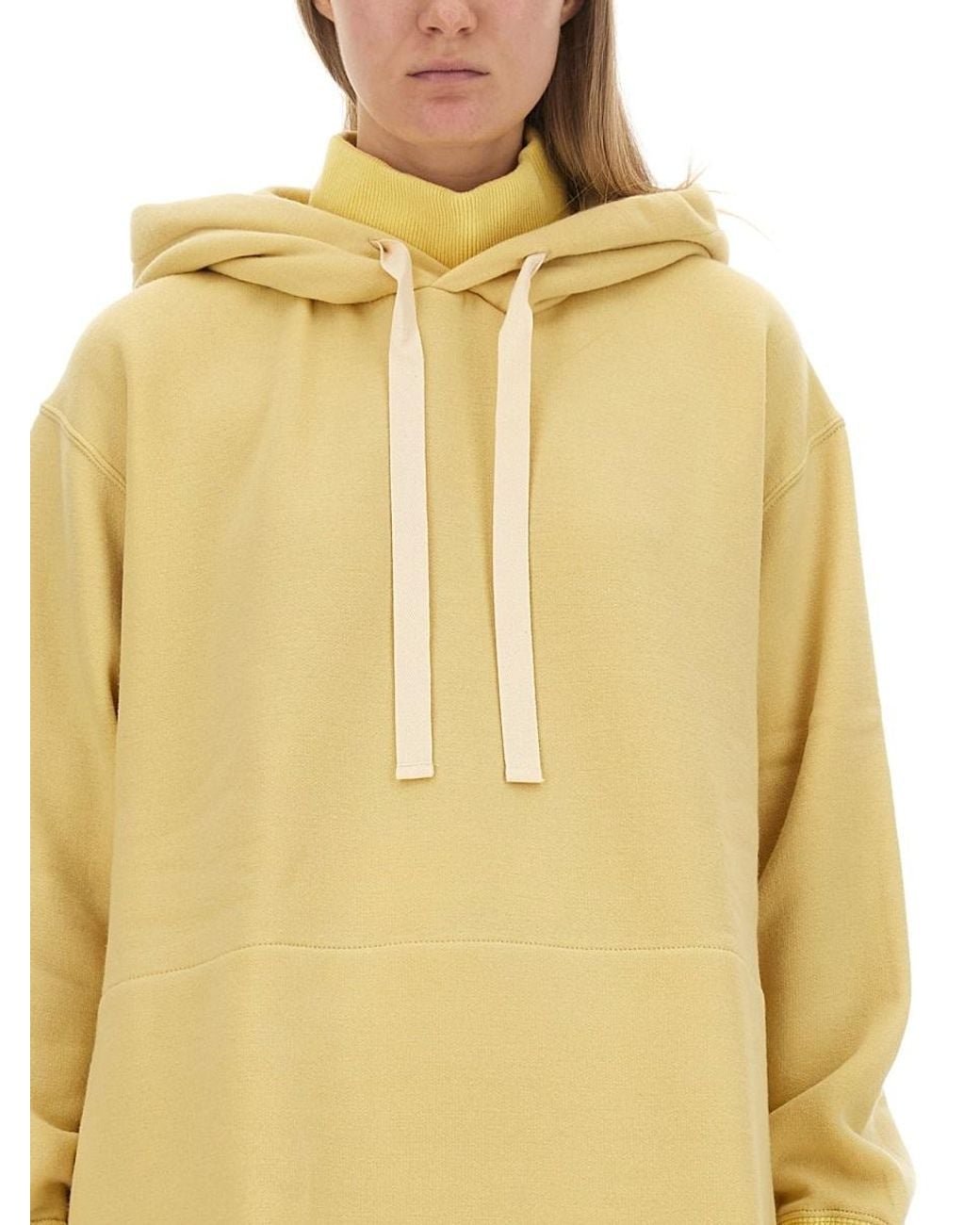 Jil Sander Yellow Oversized Fit Hoodie