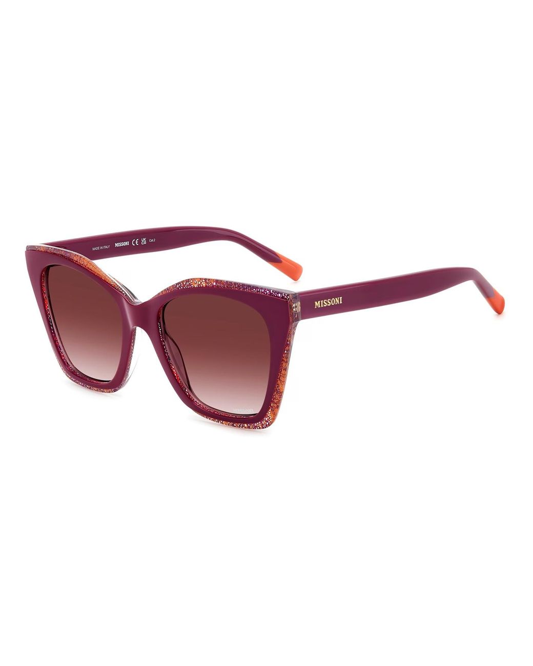 Missoni Purple Logo Detail Sunglasses