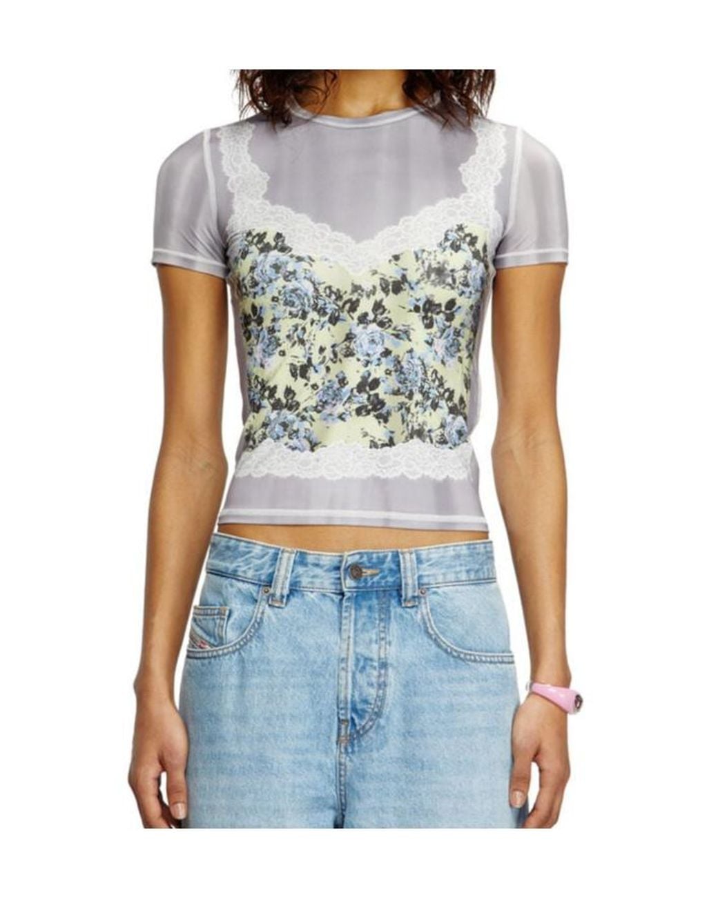 DIESEL White T-Ileni Crewneck T-Shirt