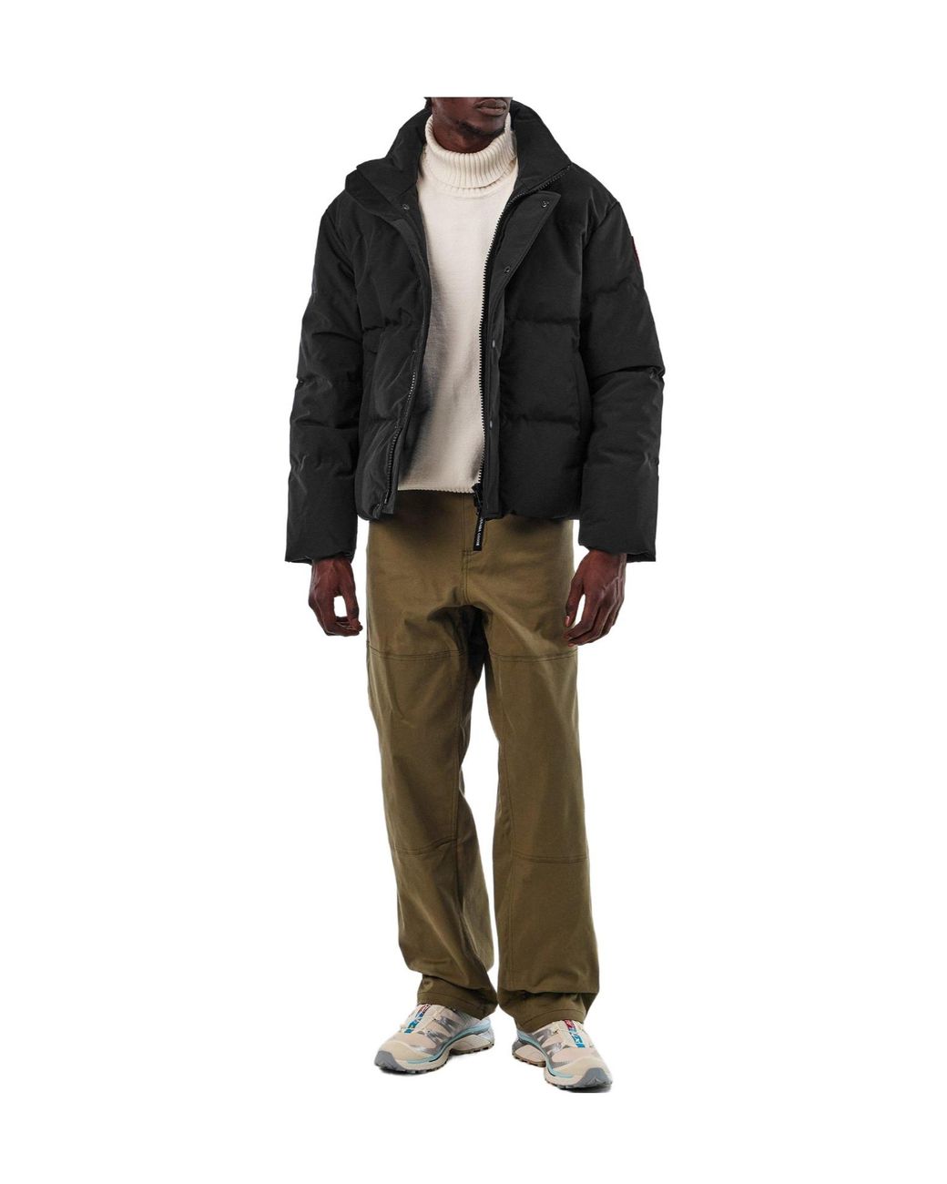 Canada Goose Black Bayview Down Water Resistant Short Puffer Jacket for men