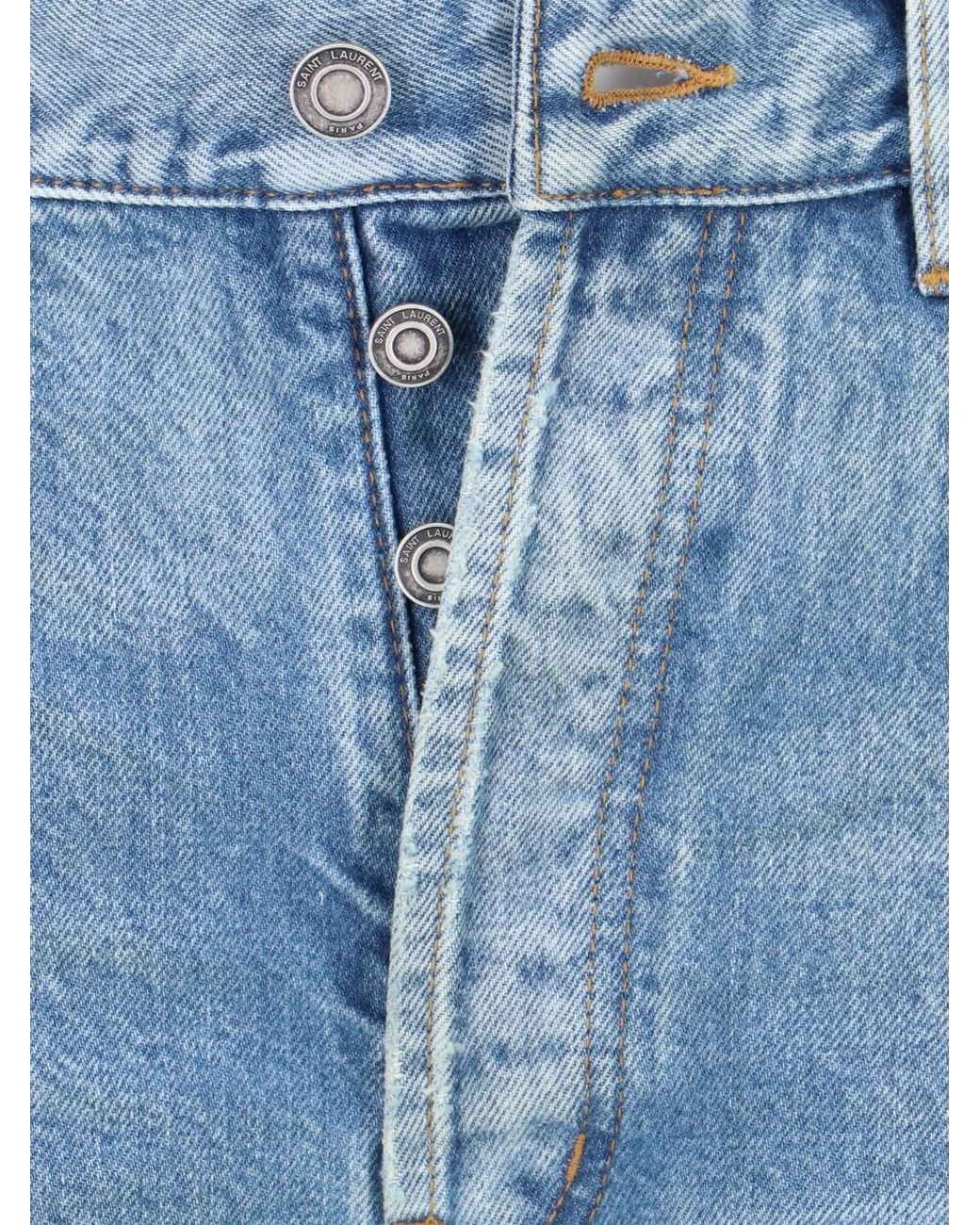 Saint Laurent Blue Loose-Fit Mid-Rise Jeans for men