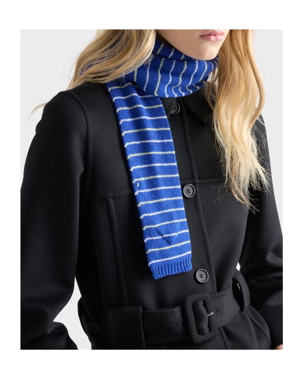 Prada Blue Cashmere Scarf