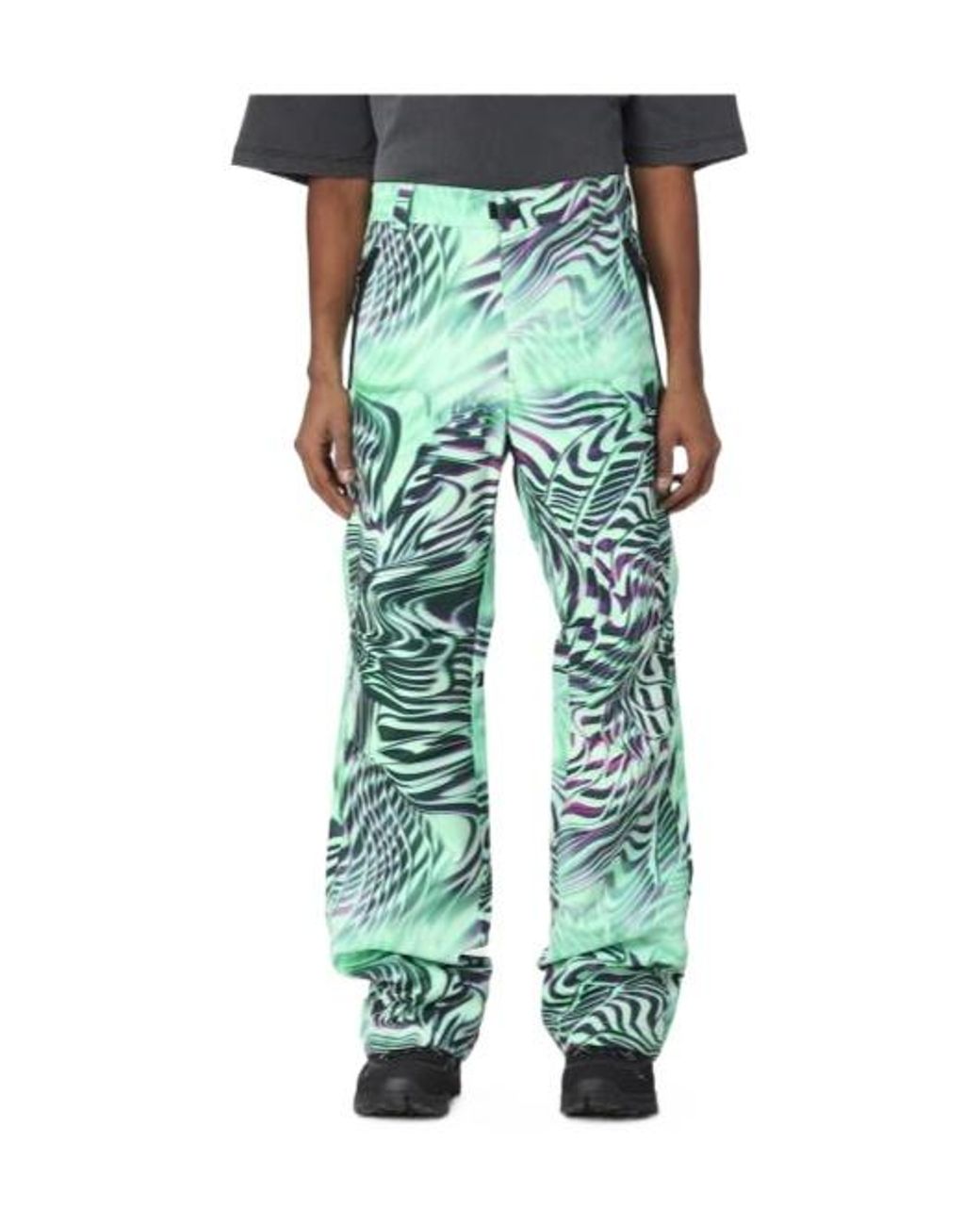 DIESEL Green Logo Embroidered Optical Pants for men