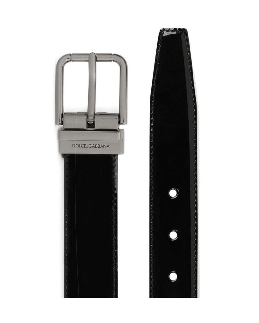 Dolce & Gabbana Black Logo Pin Buckle Belt for men