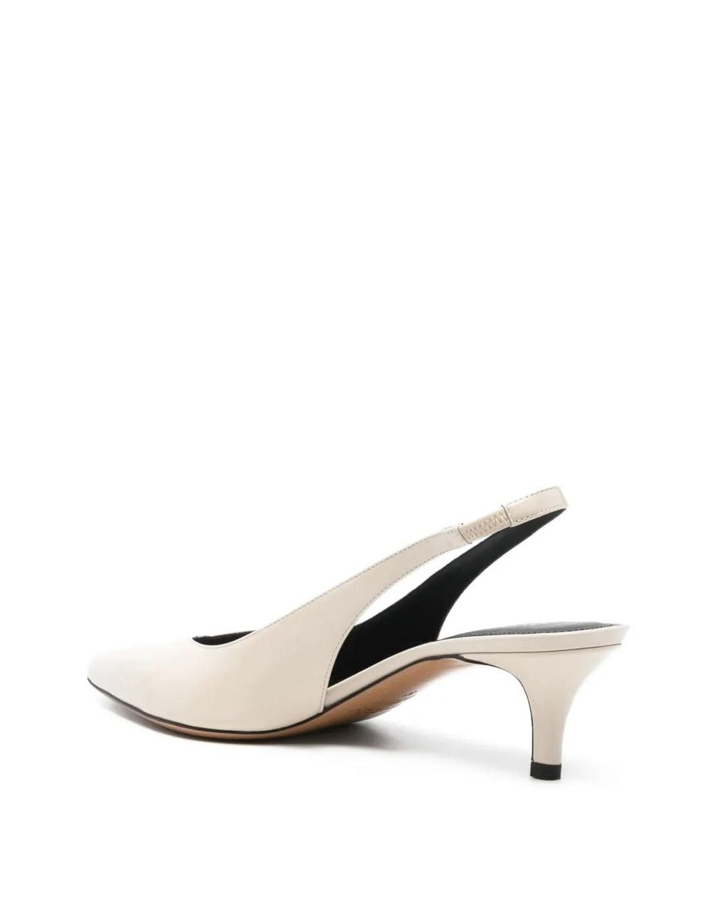 Isabel Marant White Point-Toe Slingback Pumps