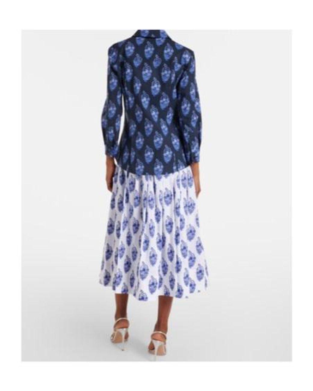 Carolina Herrera Blue Icon Floral Cotton-Blend Shirt