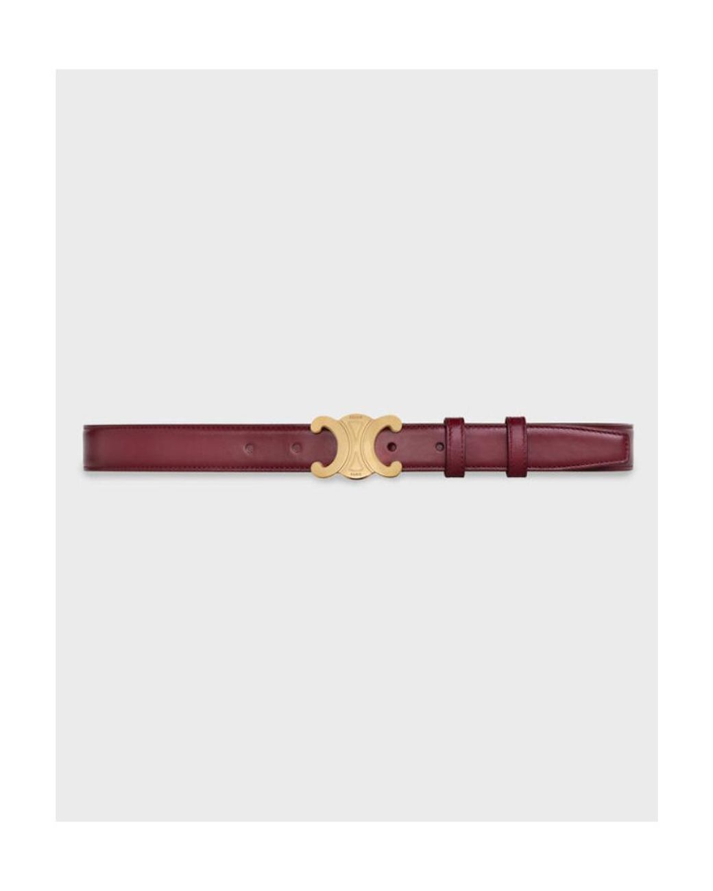Céline Purple Triomphe Belt 25Mm