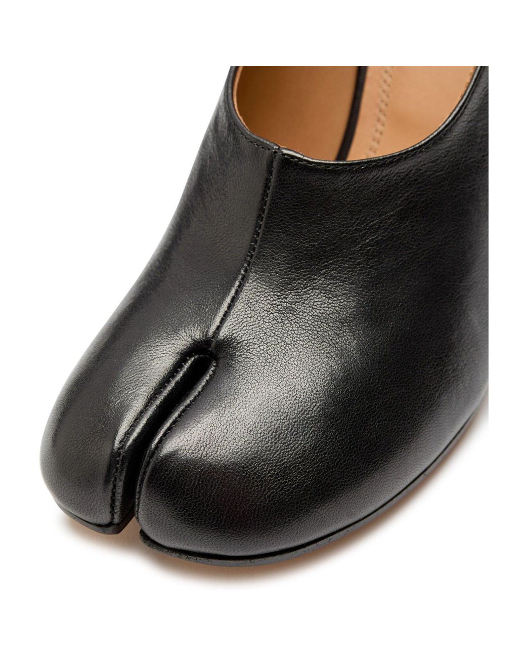 Maison Margiela Black Grained Leather Pumps