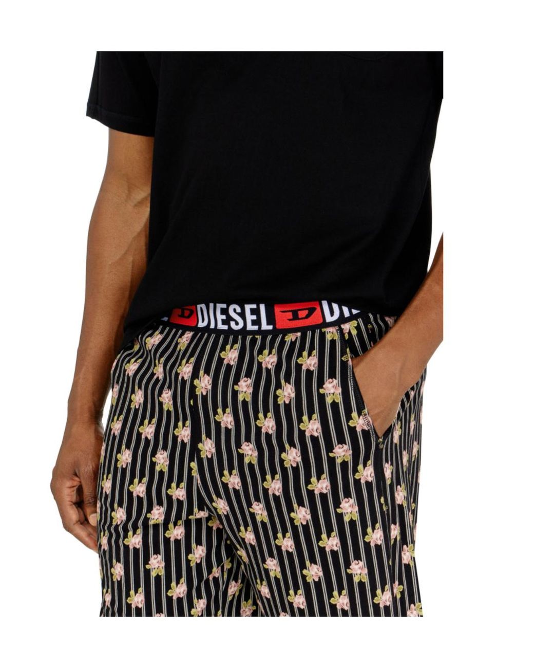 DIESEL Black Kit Jack D Core Printed Pyjamas for men