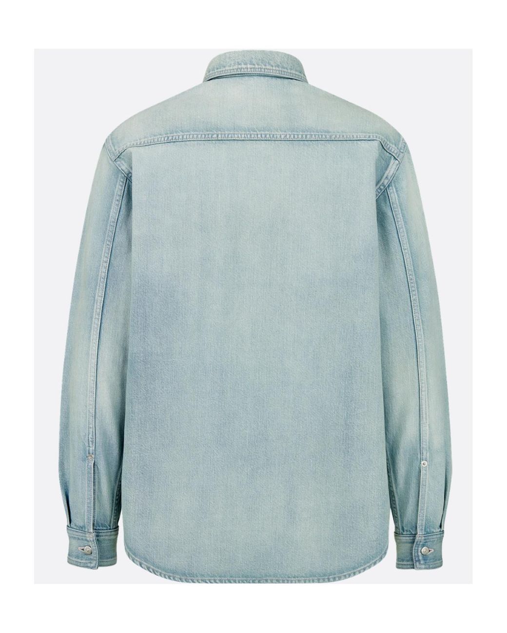 Dior Blue Homme Button-Up Denim Shirt for men