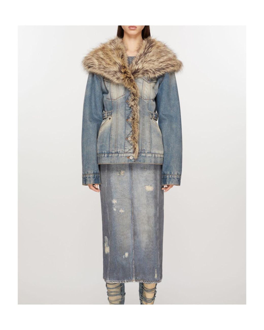 Acne Blue Sailor-Collar Denim Jacket