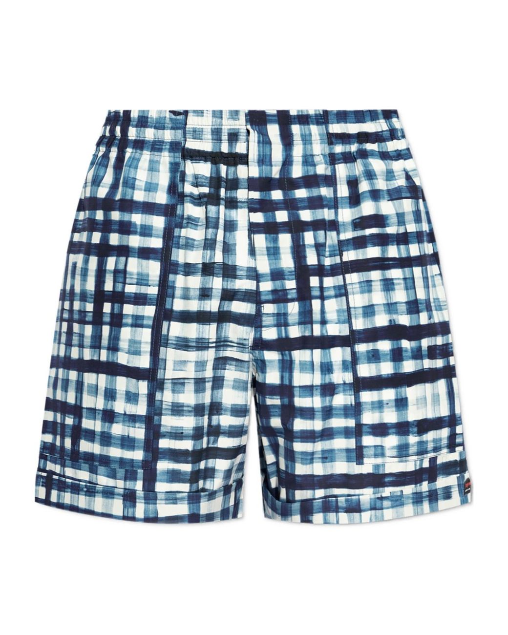 Bottega Veneta Blue Plaid Pattern Shorts for men