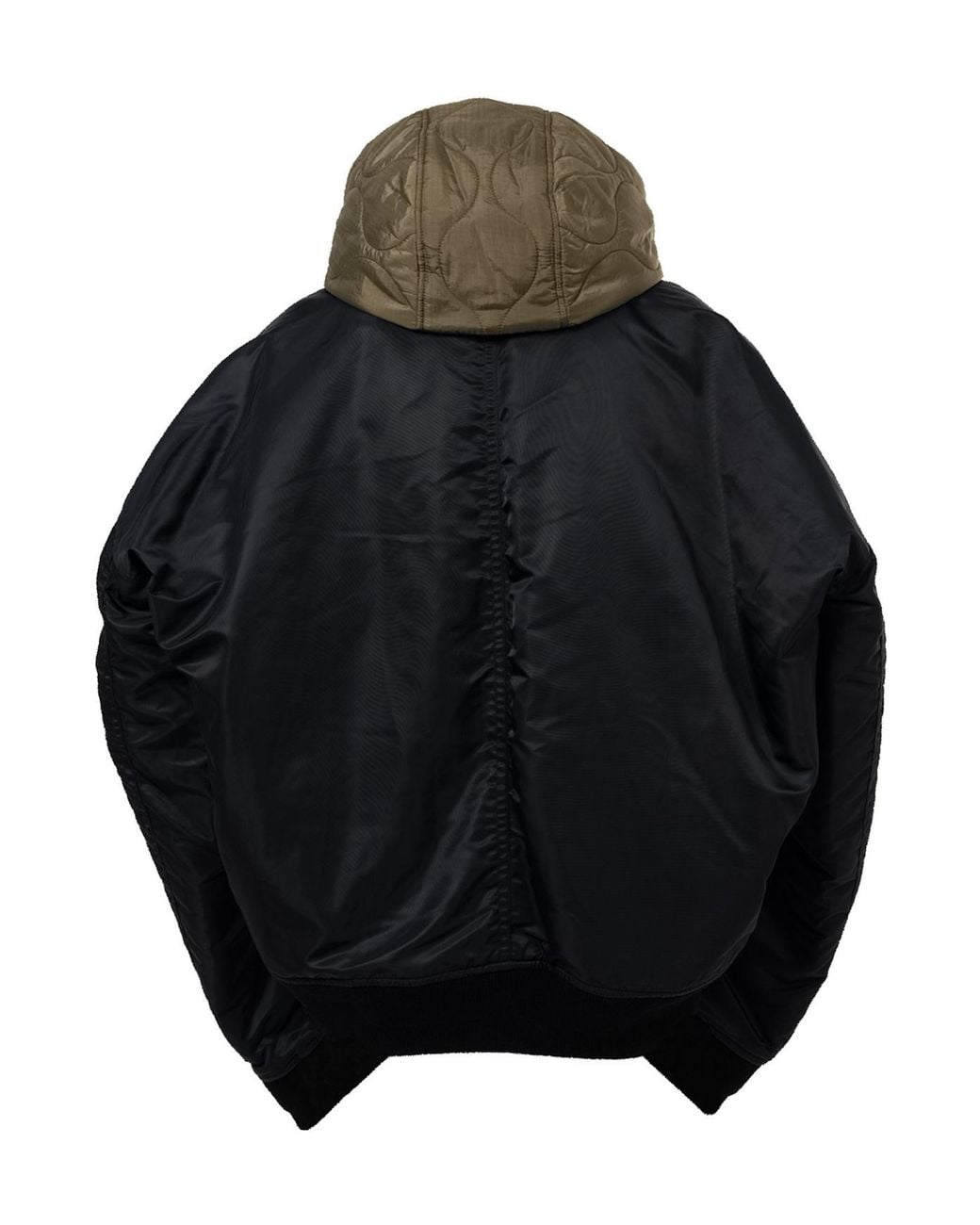 Maison Mihara Yasuhiro Black Extended Placket Hood Flight Jacket for men