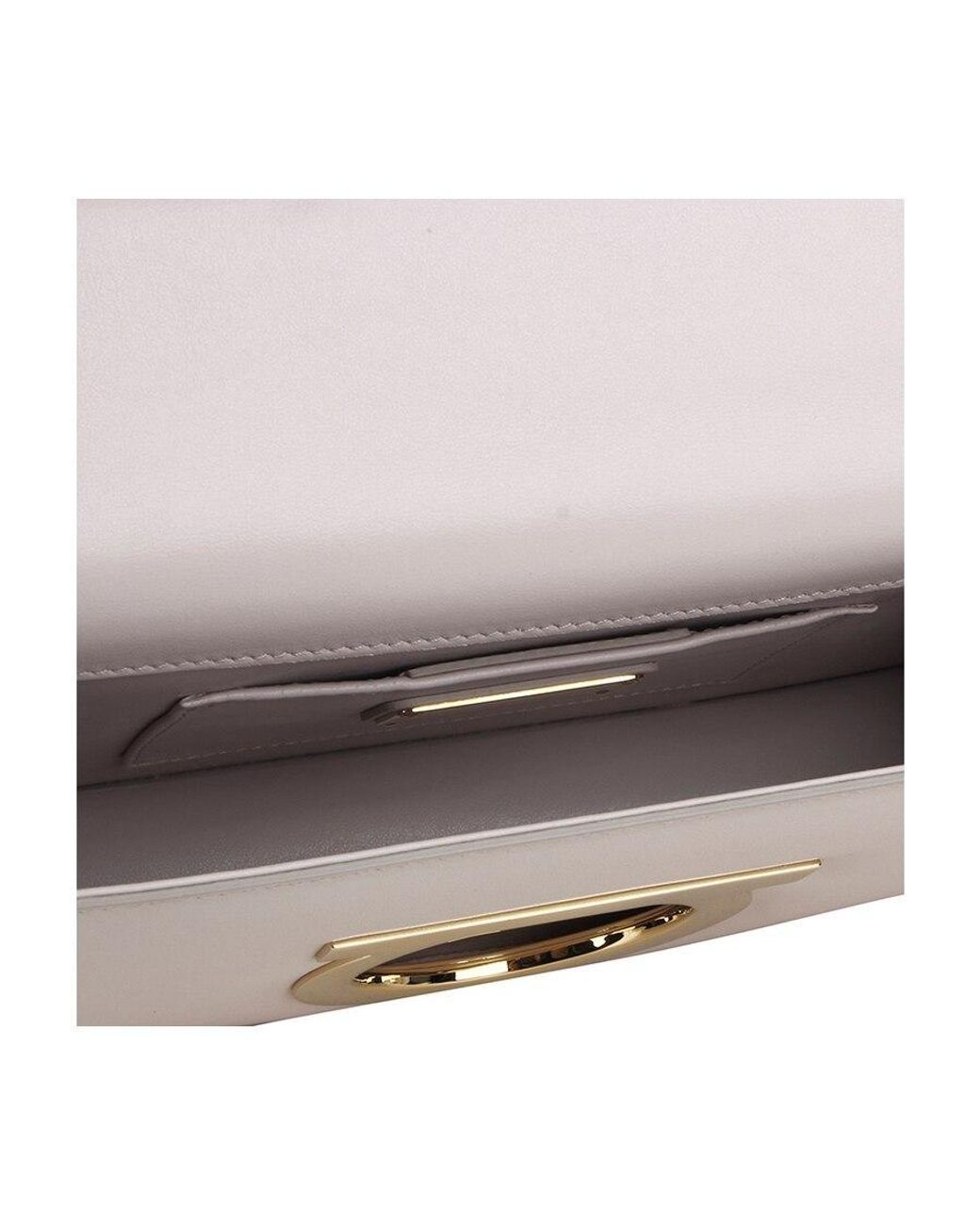 Ferragamo Gray Flip Open And Close Single Shoulder Bag