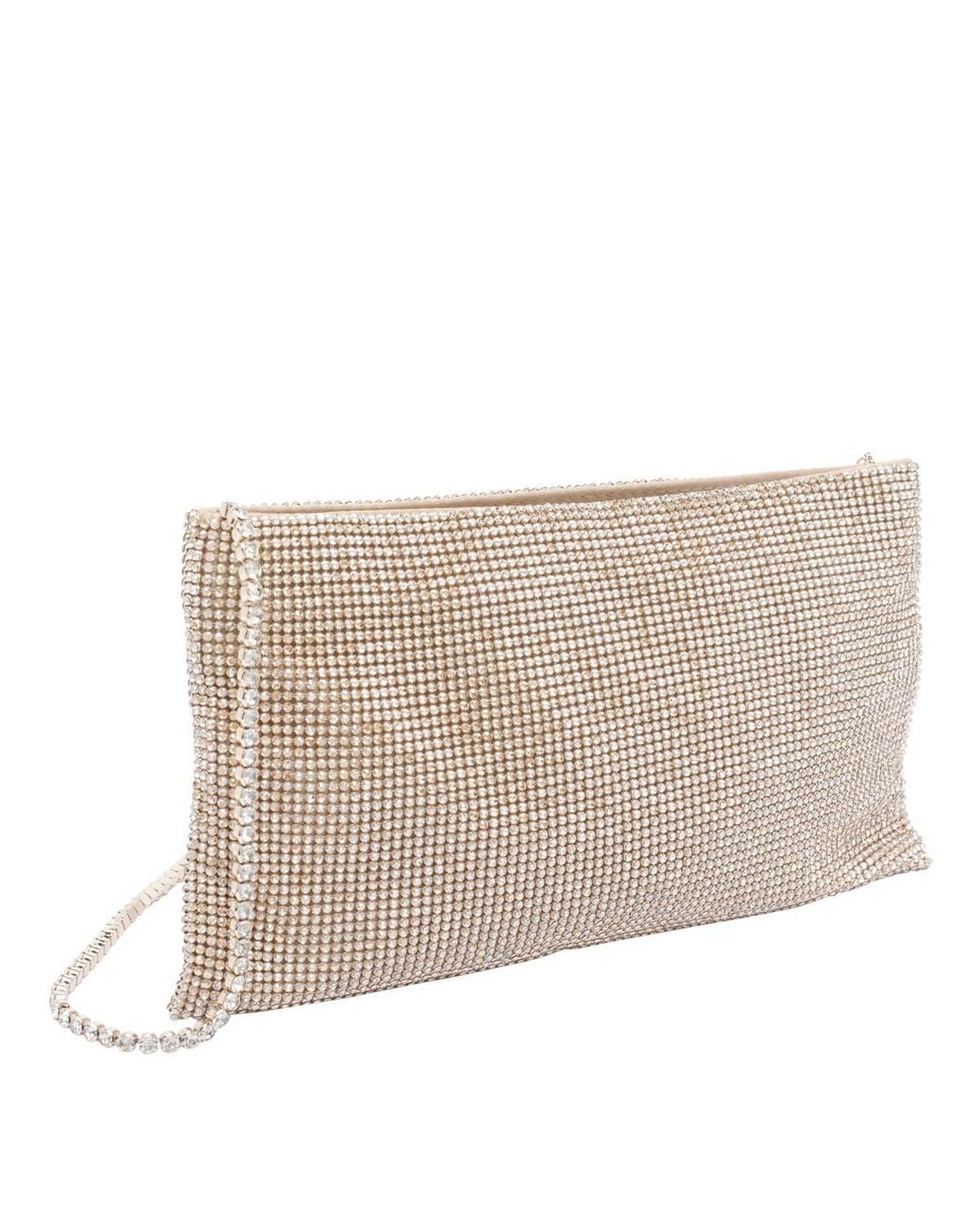 Benedetta Bruzziches Gray Your Best Friend La Petite Embellished Clutch Bag