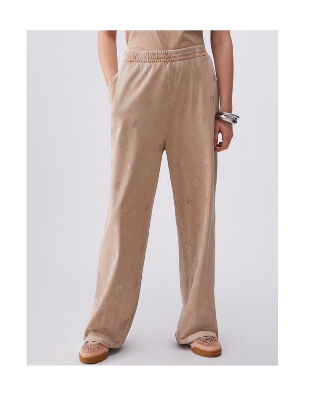 Liu Jo Natural Embellished Trousers