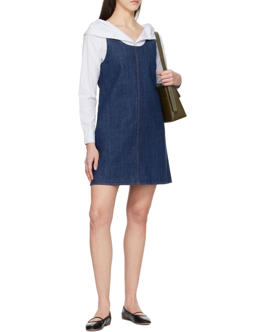 AMI Blue Ami Short Strappy Dress
