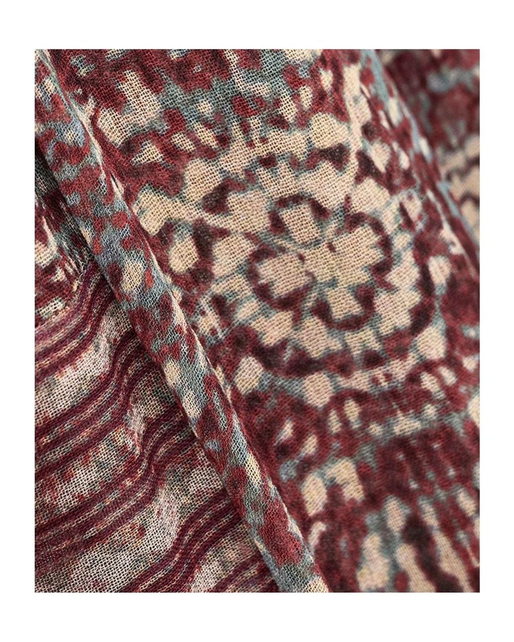Ba&sh Brown Floral-Print Smocked Blouse