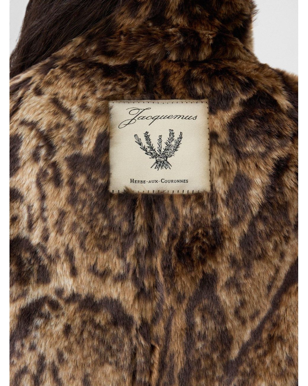 Jacquemus Brown Faux Leopard-Print Fur