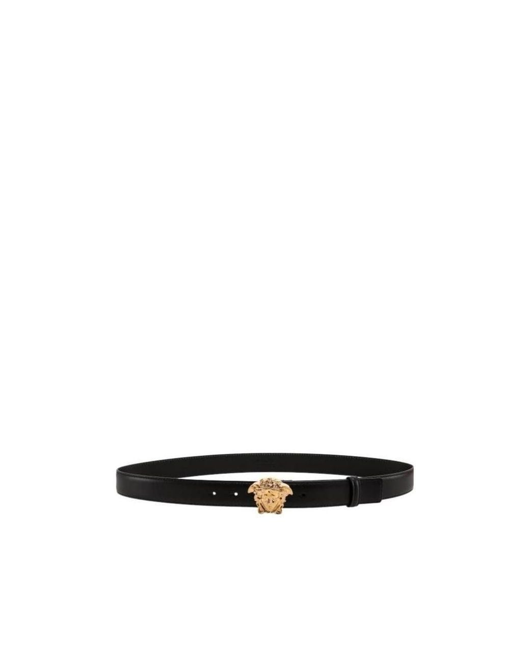 Versace White La Medusa Greca Buckle Belt for men