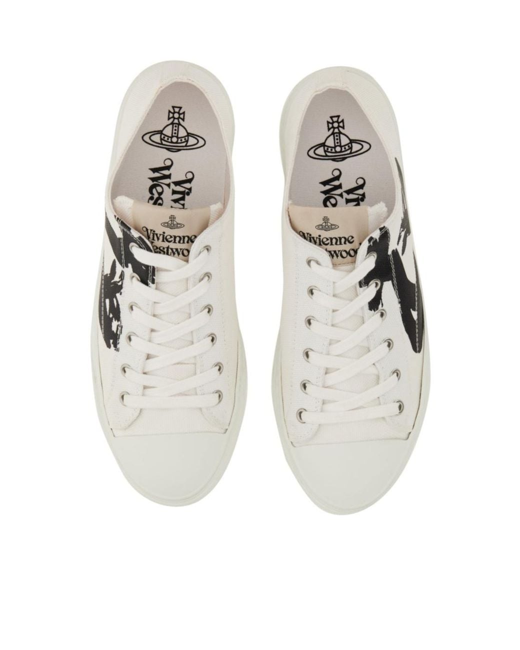 Vivienne Westwood White Plimsoll 2.0 Low-Top Snakers for men