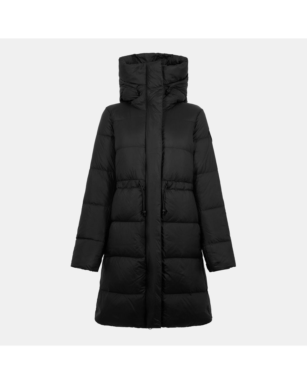 Canada Goose Black Mid-Length Hooded Puffer Coat