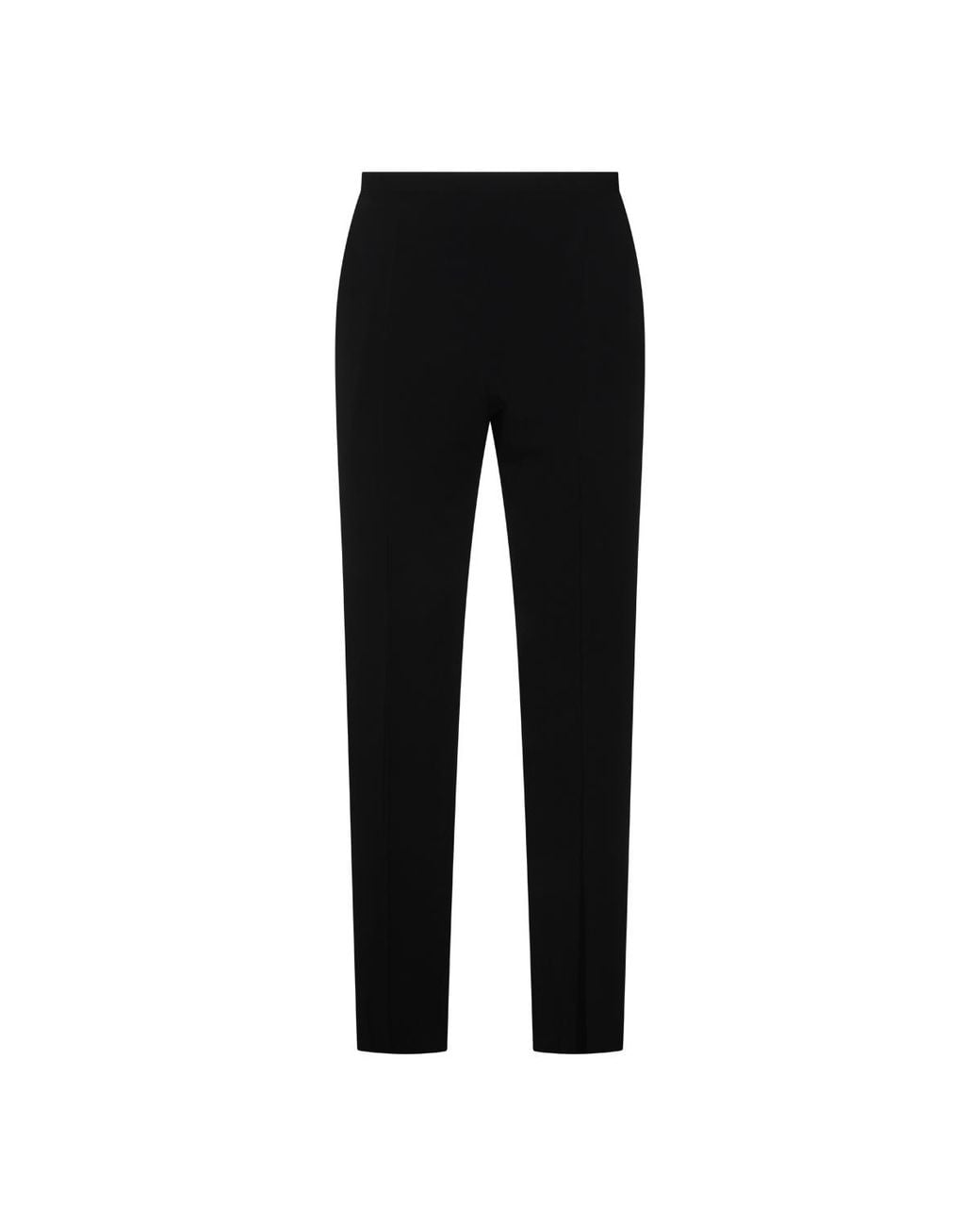 The Row Black Pressed Crease Straight Leg Trousers