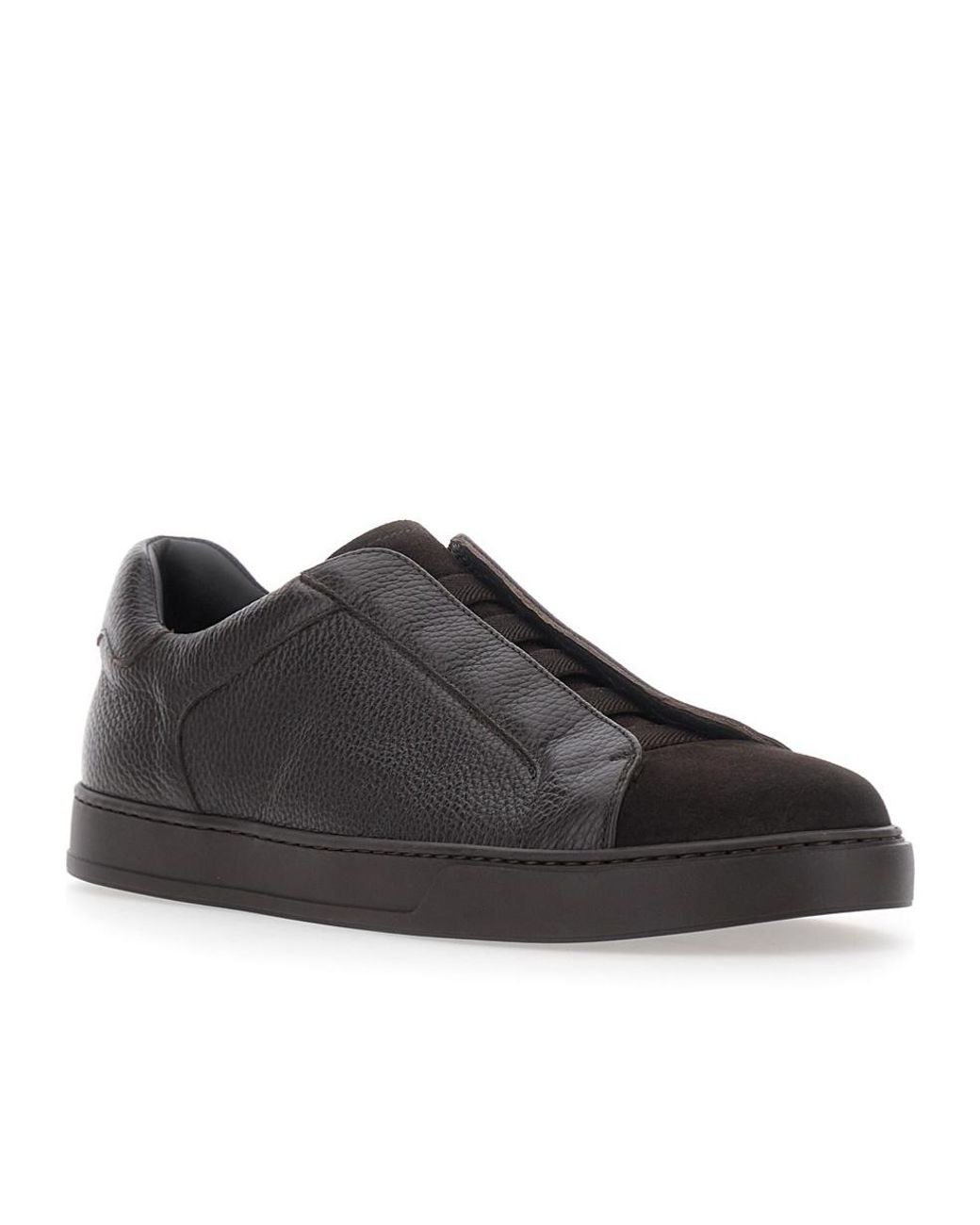 Doucal's Black Spencer Slip-On Low-Top Sneakers for men