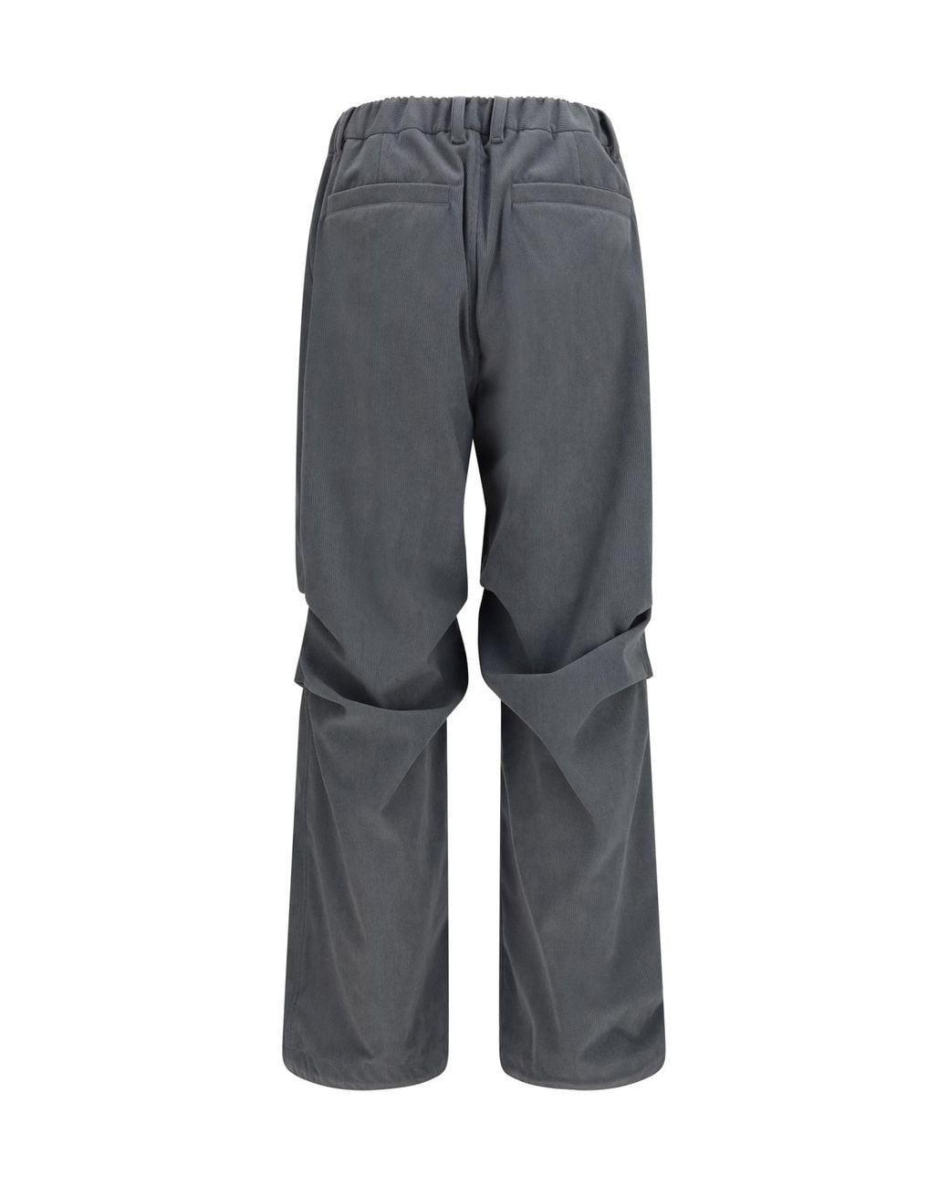 Herno Gray Pleated Casual Trousers for men