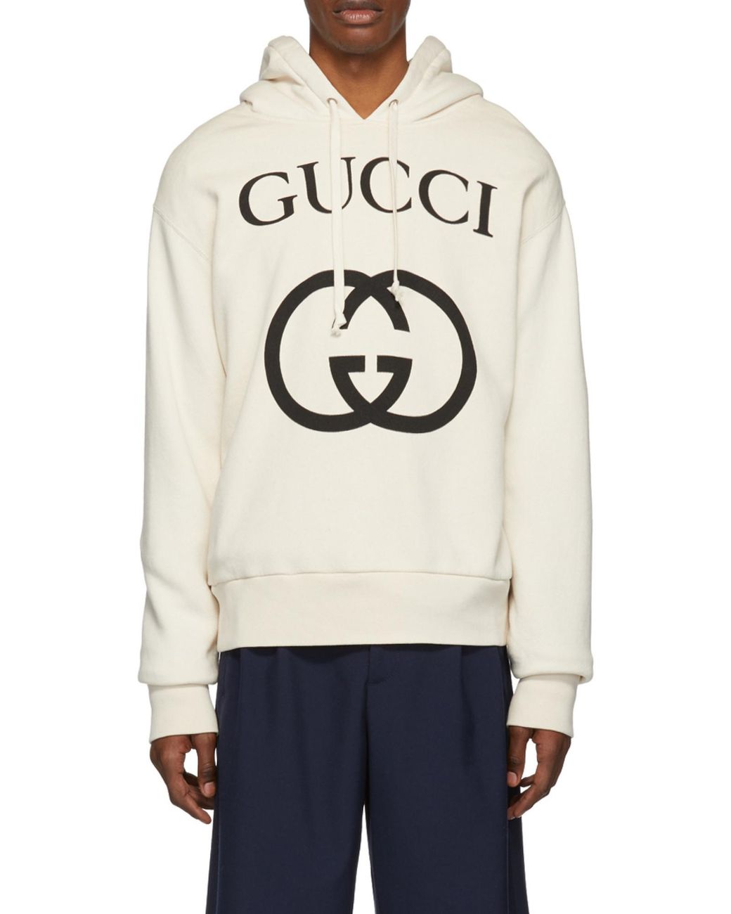 Gucci White Interlocking G Hoodie for men
