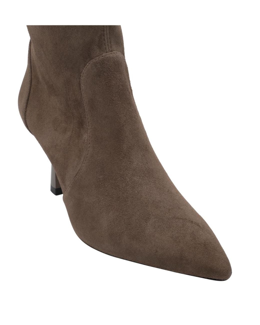 Stuart Weitzman Brown Pointed-Toe High-Heeled Ankle Boots