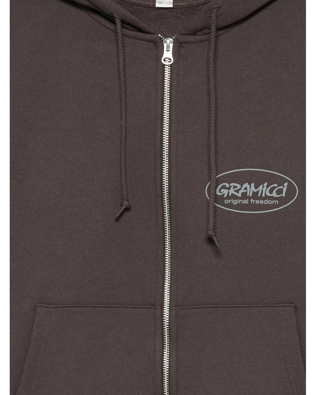 Gramicci Gray Zip-Up Hoodie for men