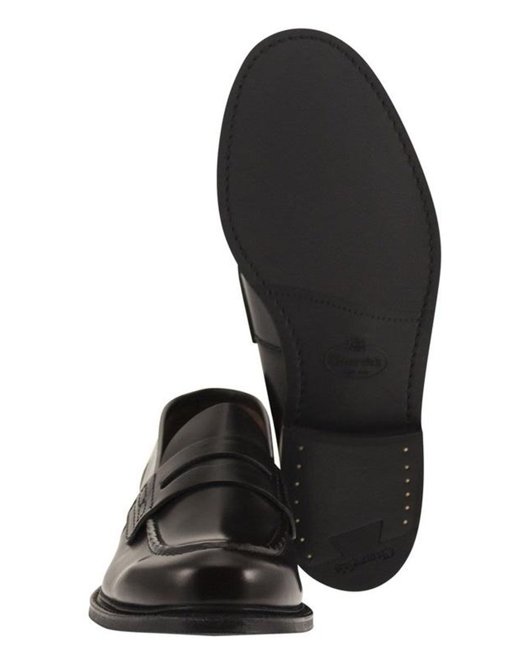 Church's Black Leather Loafer With Classic Penny Strap for men