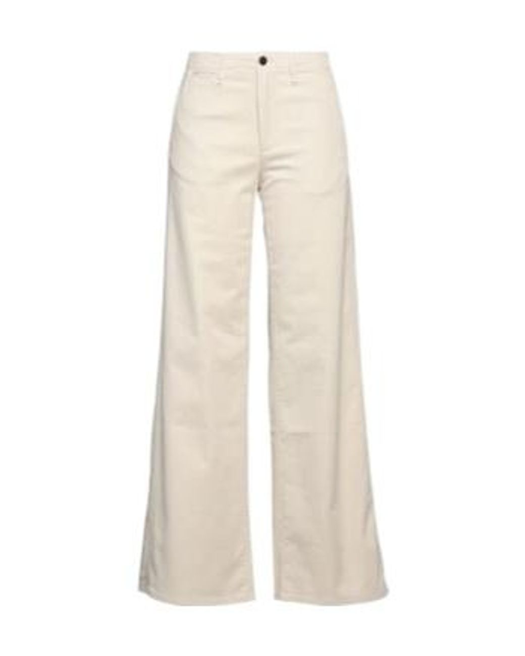 Rag & Bone Natural High-Waisted Wide-Leg Casual Trousers
