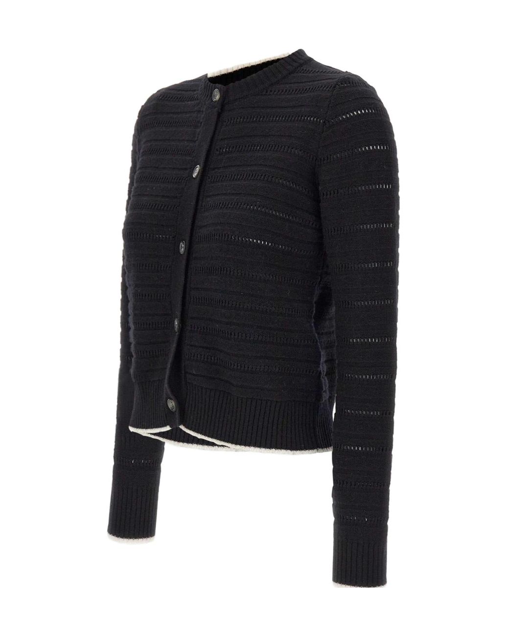 Marella Blue Note Textured Knit Cardigan