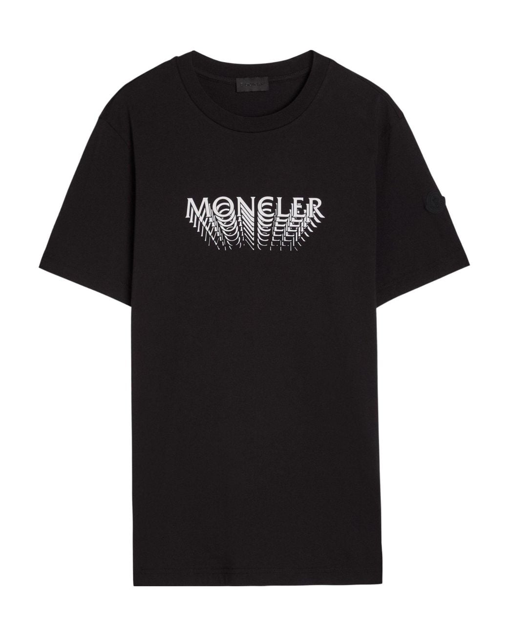 Moncler Black Short-Sleeve Cotton T-Shirt for men