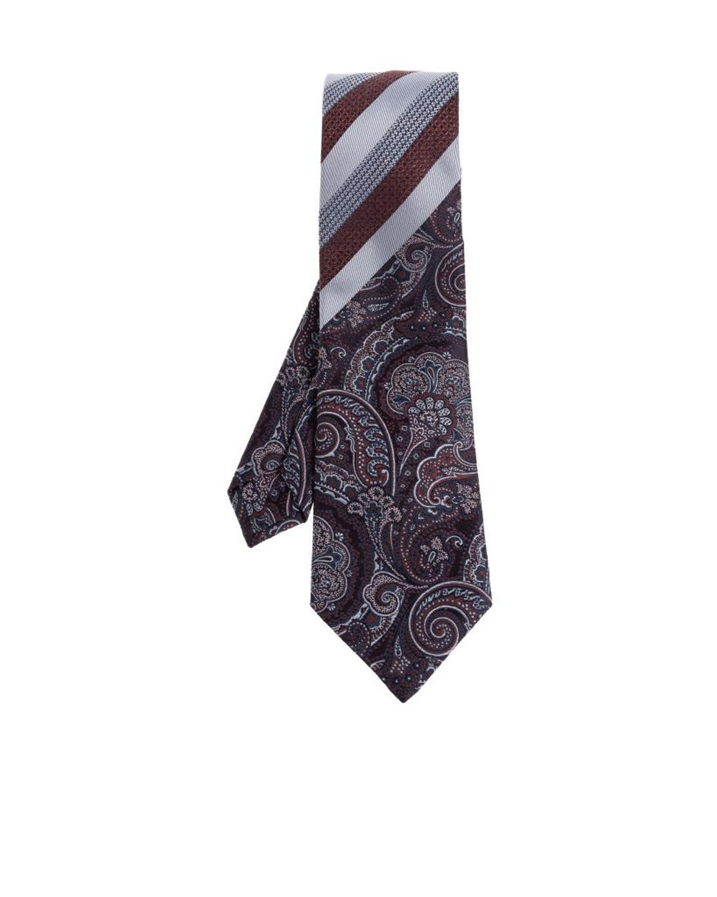 Etro Blue Paisley Stripe Tie for men