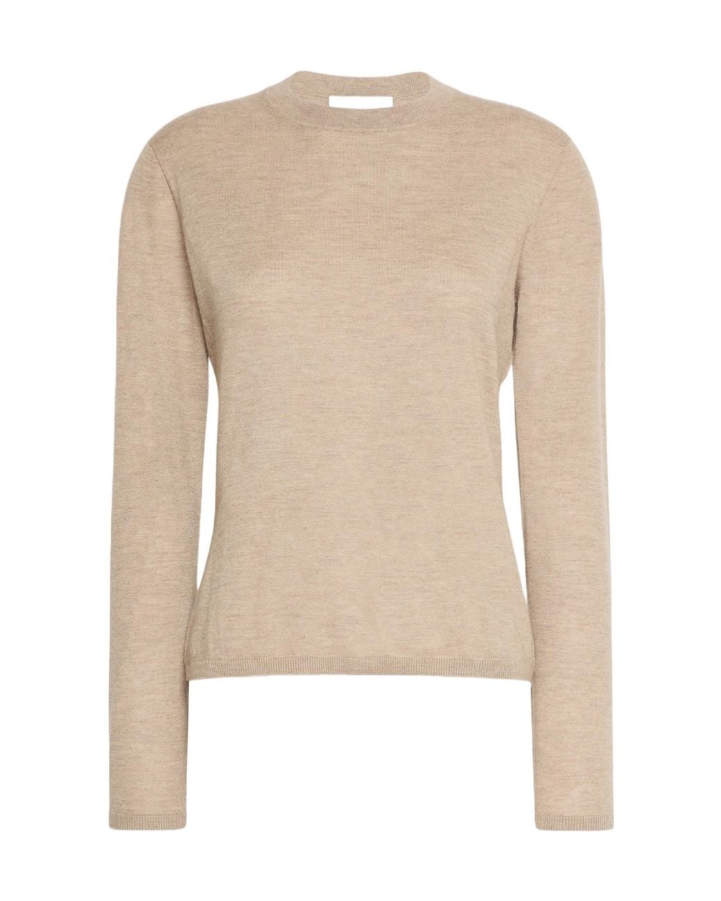 Max Mara Natural Cashmere Yarn Crew-Neck Sweater