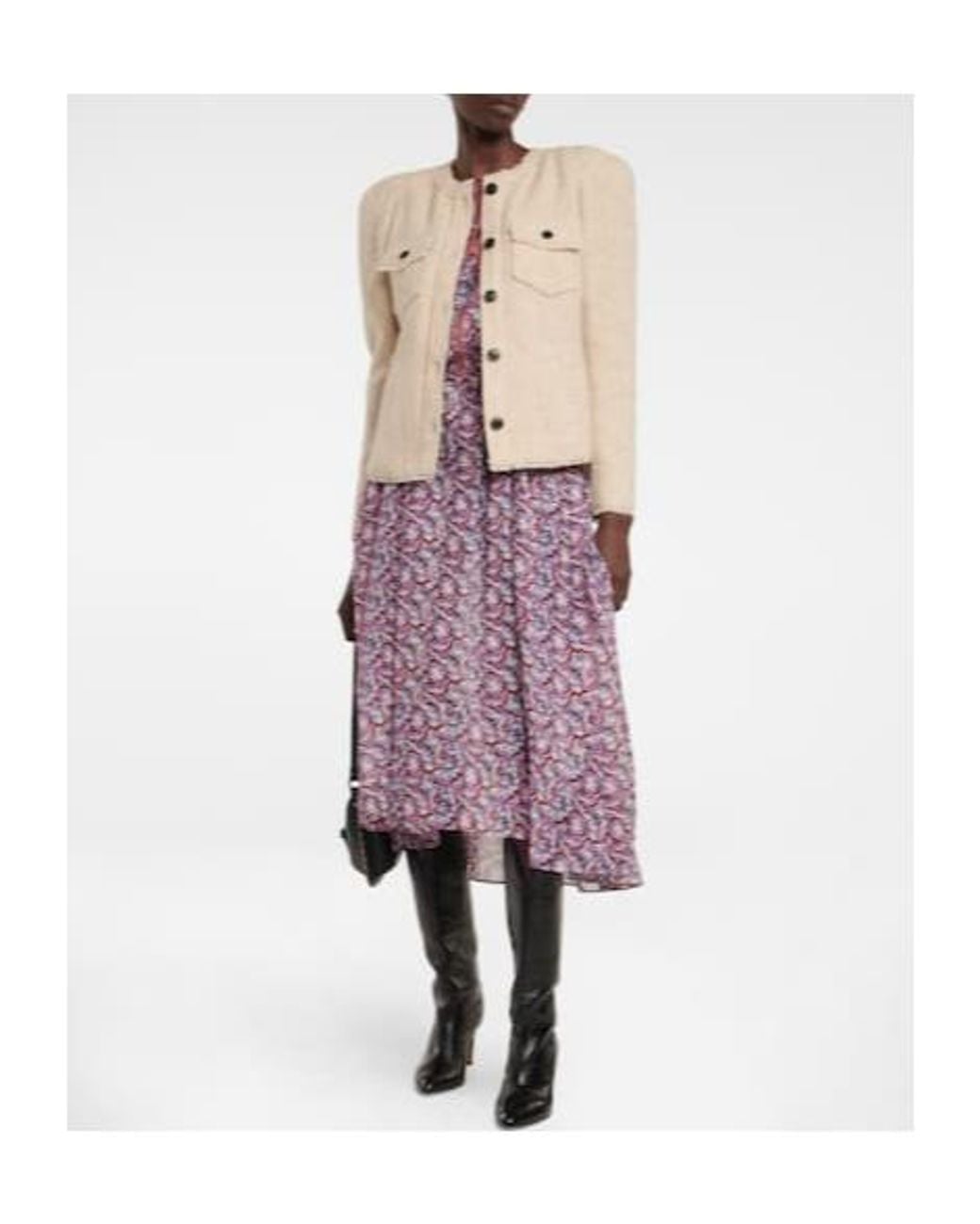 Isabel Marant Natural Nelly Wool-Blend Jacket