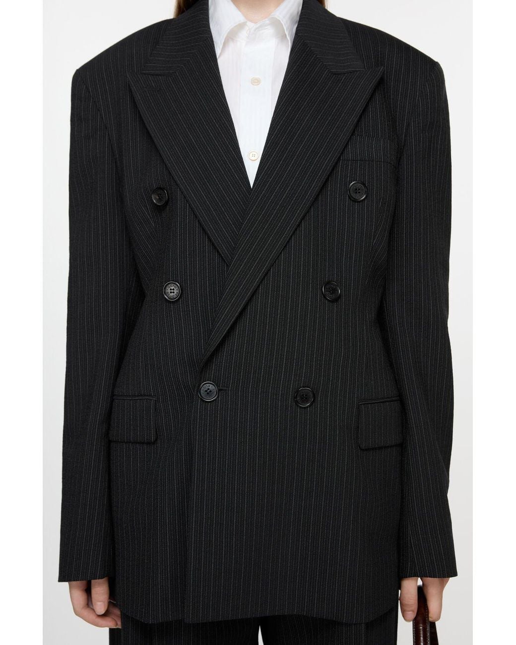 Acne Black Double-Breasted Blazer