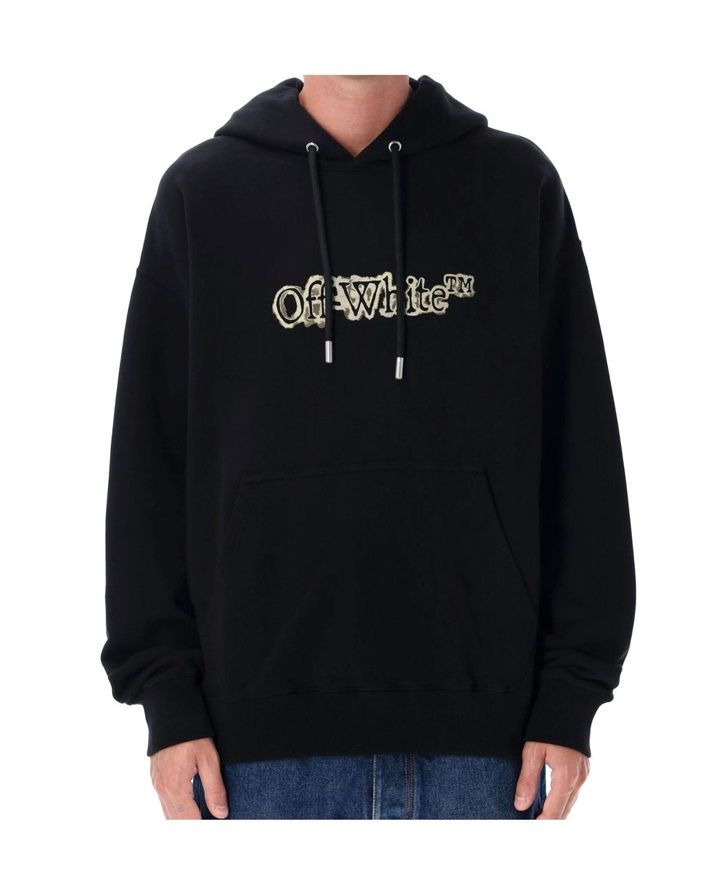 Off-White c/o Virgil Abloh Blue Cloudy Arrow Skate Drawstring Hoodie for men