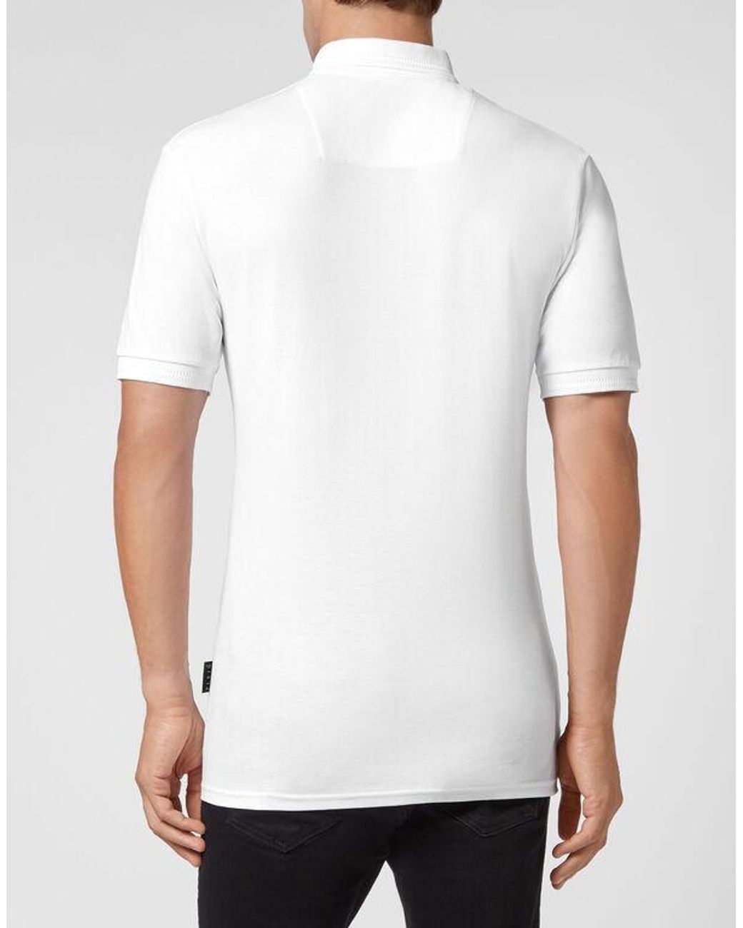 Philipp Plein White Logo Polo Shirt for men