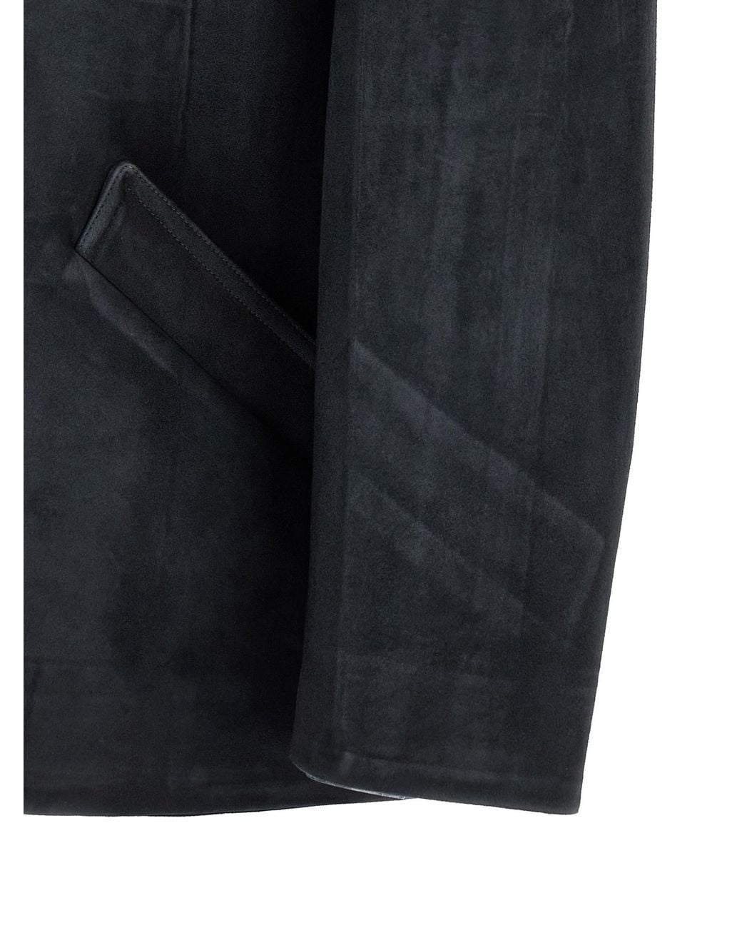 Prada Blue Suede Caban Jacket for men