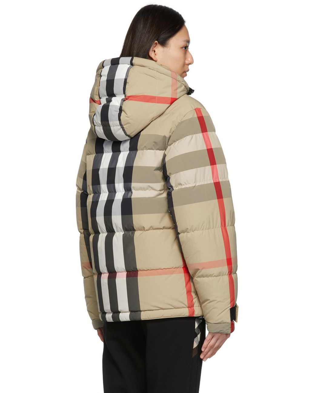 Burberry Brown Reversible Exaggerated Check Padded Jacket for men