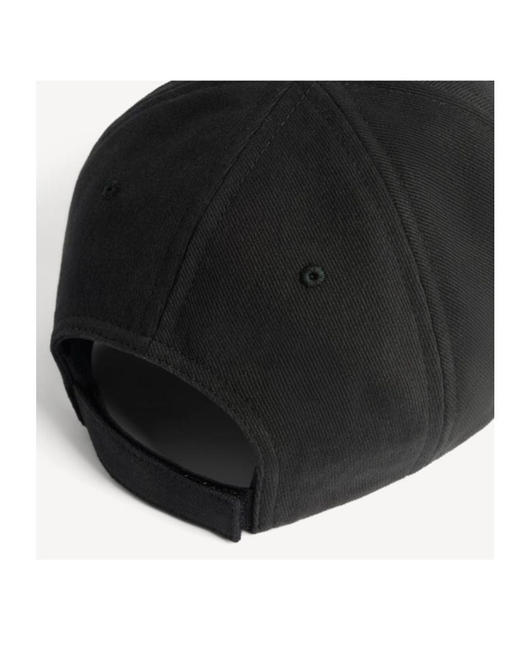 Balenciaga Black Logo Embroidered Cap for men