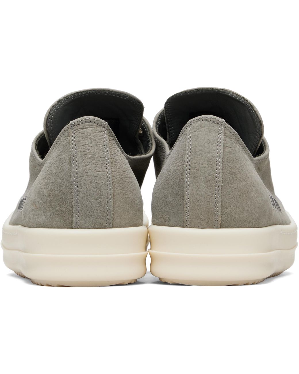 Rick Owens Gray Lace-Up Sneakers